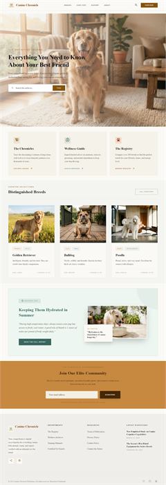 Canine Chronicles full website design